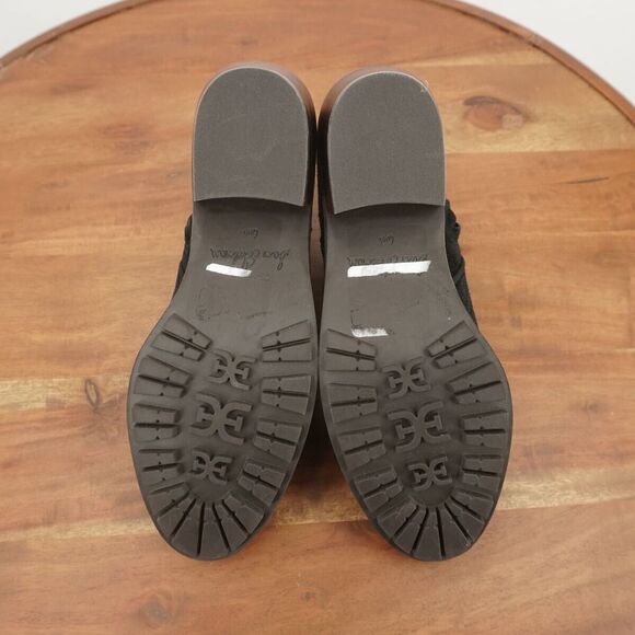 Sam Edelman Womens Pryce Ankle Boots Black Suede Block Heel Zip Up Size 6.5M - Picture 9 of 10